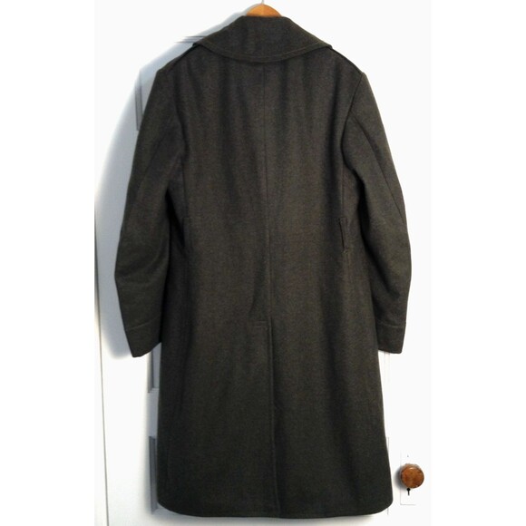 Vtg WW2 US Military Overcoat Mn 40 Green Wool Trench Dbl Breasted WWII 40s Heavy - Picture 4 of 10